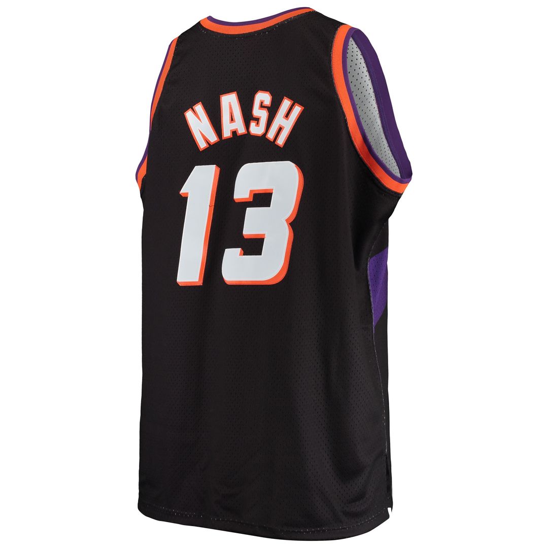 Steve Nash Phoenix Suns Mitchell & Ness 1996/97 Big & Tall Hardwood Classics Swingman Jersey - Black Official NBA Team Apparel Basketball Fan Gear