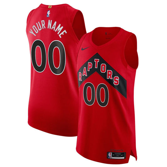 Toronto Raptors Nike 2020/21 Authentic Custom Jersey Red - Icon Edition Official NBA Team Apparel Basketball Fan Gear