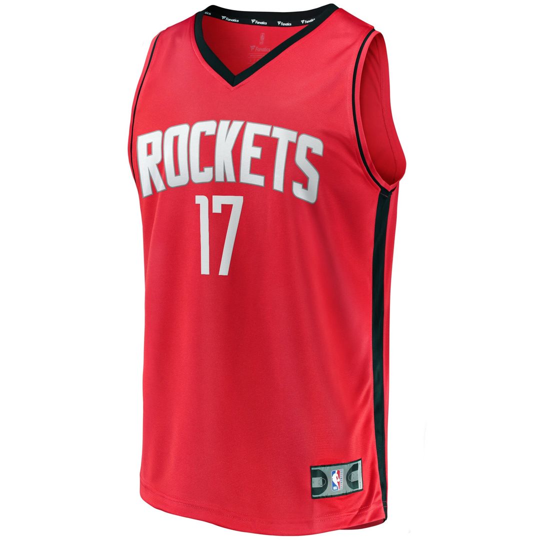 Tari Eason Houston Rockets Fanatics Fast Break Replica Player Jersey - Icon Edition - Red Official NBA Team Apparel Basketball Fan Gear