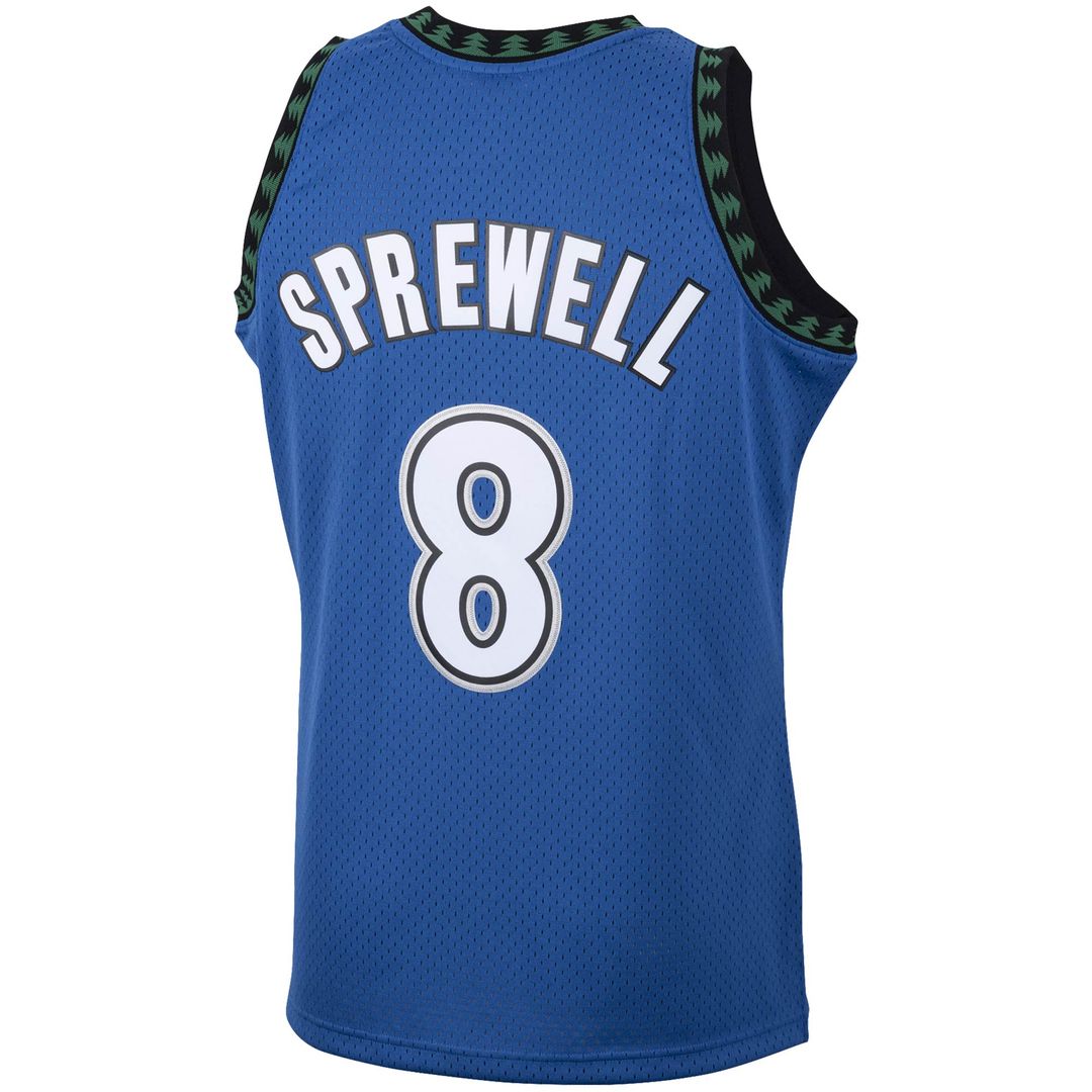 Latrell Sprewell Minnesota Timberwolves Mitchell & Ness 2003/04 Hardwood Classics Swingman Jersey - Blue Official NBA Team Apparel Basketball Fan Gear