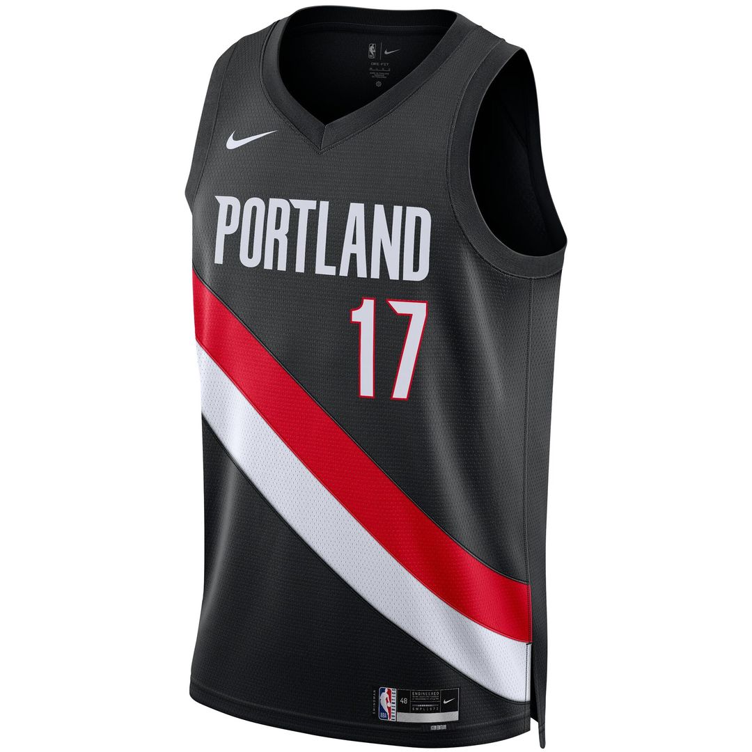 Shaedon Sharpe Portland Trail Blazers Nike Unisex Swingman Jersey - Icon Edition - Black Official NBA Team Apparel Basketball Fan Gear