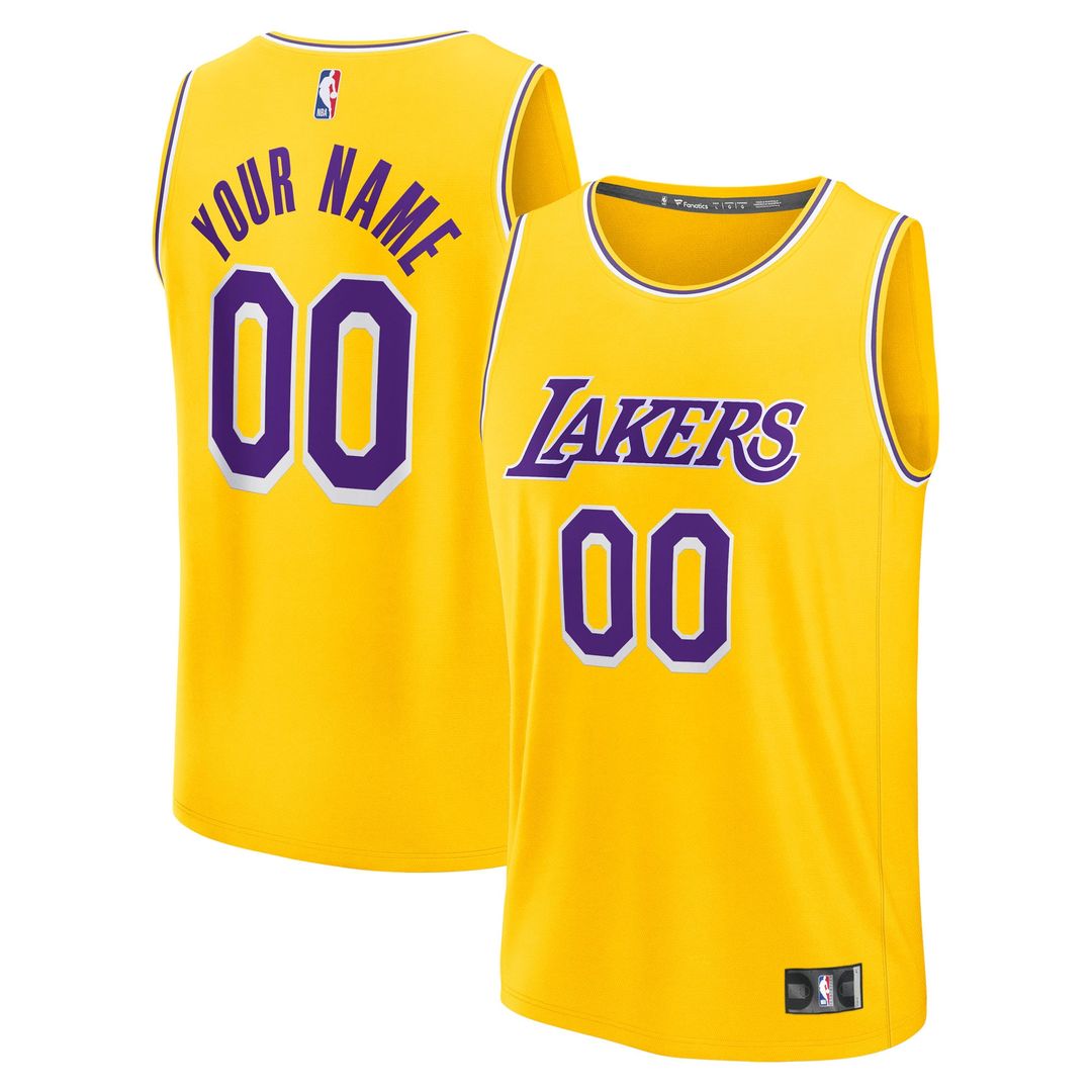 Los Angeles Lakers Fanatics Fast Break Custom Jersey - Icon Edition - Purple Official NBA Team Apparel Basketball Fan Gear