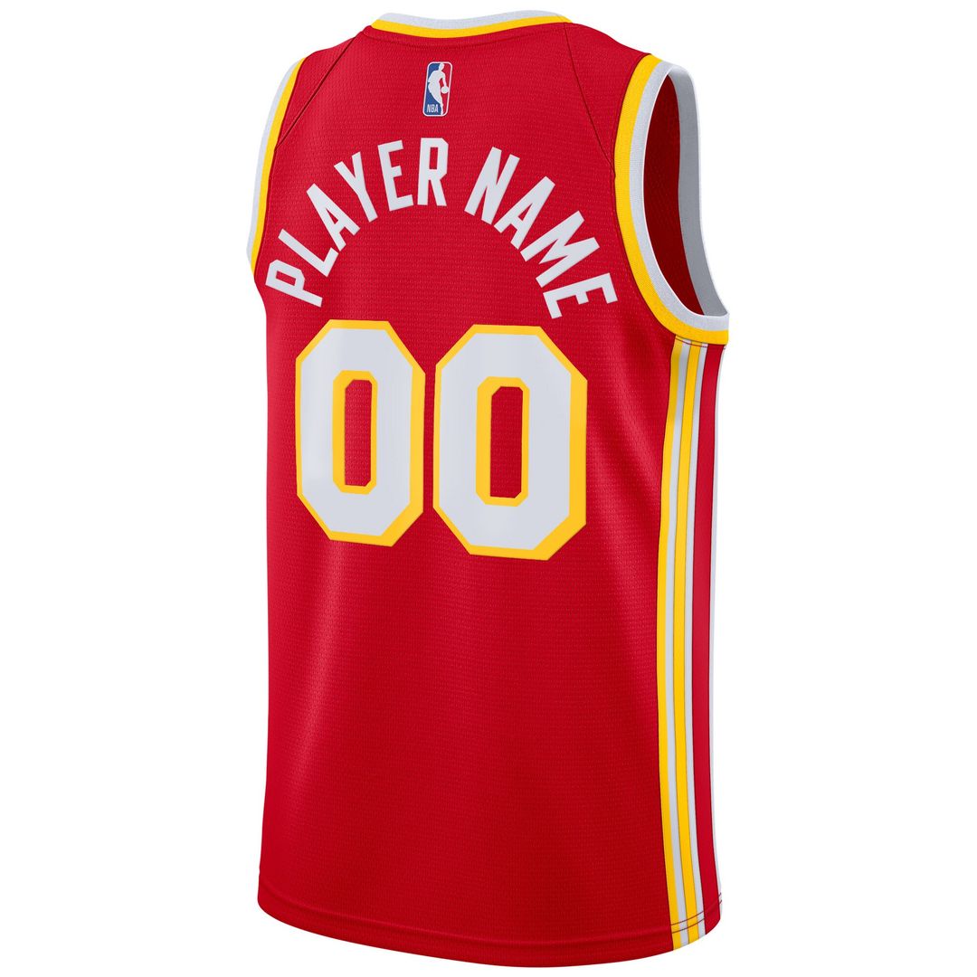 Atlanta Hawks Nike 2020/21 Swingman Custom Jersey - Icon Edition - Red Official NBA Team Apparel Basketball Fan Gear