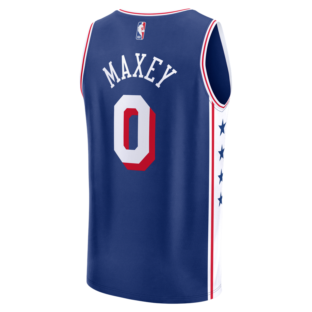 Tyrese Maxey Philadelphia 76ers Fanatics Youth Fast Break Replica Player Jersey - Icon Edition - Royal Official NBA Team Apparel Basketball Fan Gear