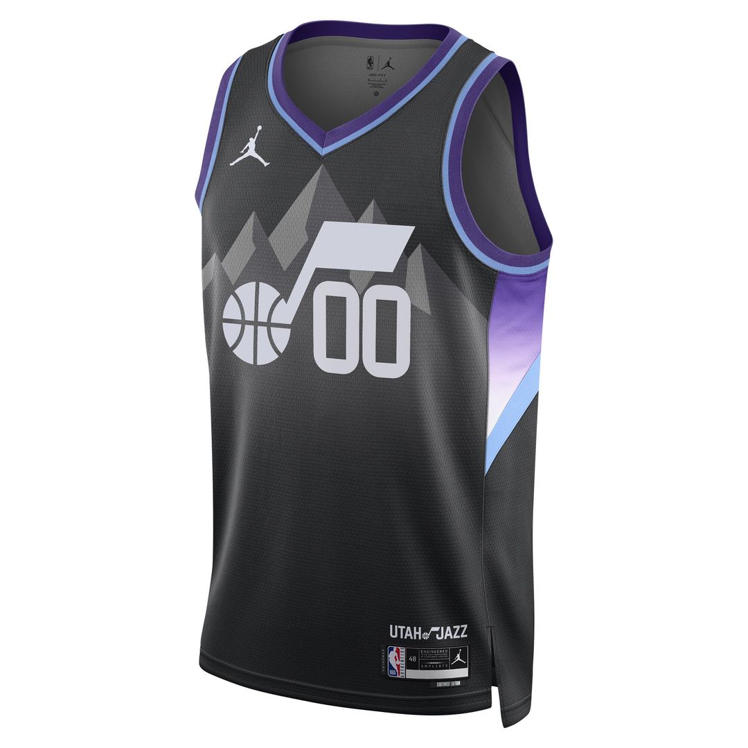 Utah Jazz Jordan Brand Unisex 2024/25 Custom Swingman Jersey - Statement Edition - Black Official NBA Team Apparel Basketball Fan Gear