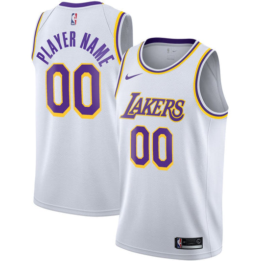 Los Angeles Lakers Nike 2020/21 Swingman Custom Jersey - Association Edition - White Official NBA Team Apparel Basketball Fan Gear