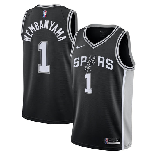 Victor Wembanyama San Antonio Spurs Nike Youth Swingman Jersey - Icon Edition - Black Official NBA Team Apparel Basketball Fan Gear