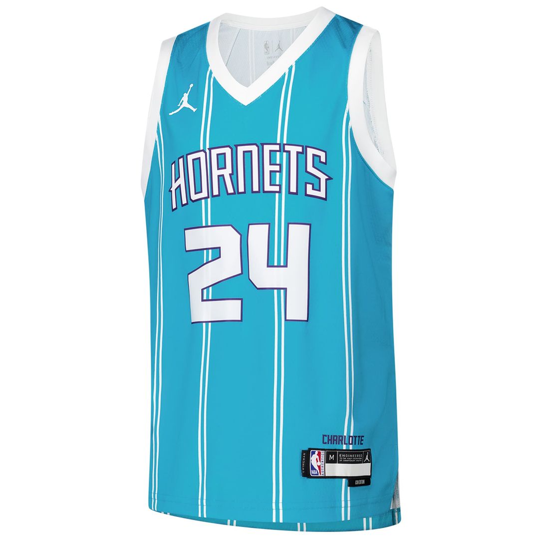 Brandon Miller Charlotte Hornets Nike Youth Swingman Jersey - Icon Edition - Teal Official NBA Team Apparel Basketball Fan Gear