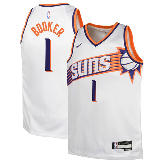 Devin Booker Phoenix Suns Nike Youth Swingman Jersey - Association Edition - White Official NBA Team Apparel Basketball Fan Gear