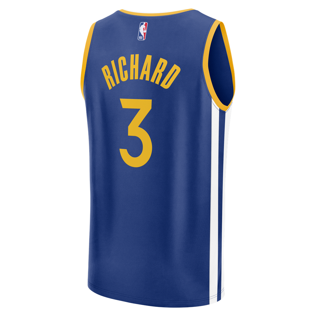 Will Richard Golden State Warriors Fanatics Fast Break Replica Jersey - Blue - Icon Edition Official NBA Team Apparel Basketball Fan Gear