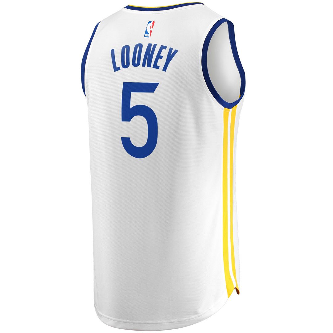 Kevon Looney Golden State Warriors Fanatics Fast Break Player Replica Jersey - Association Edition - White Official NBA Team Apparel Basketball Fan Ge