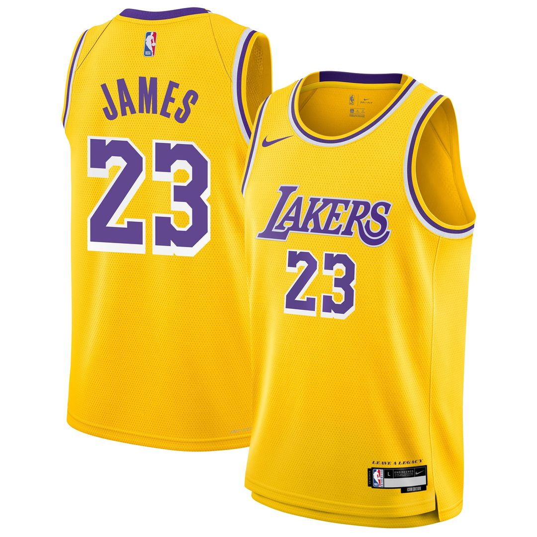 LeBron James Los Angeles Lakers Nike Youth Swingman Jersey - Icon Edition - Gold Official NBA Team Apparel Basketball Fan Gear