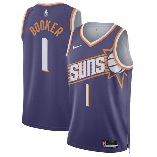 Devin Booker Phoenix Suns Nike Unisex Swingman Jersey - Icon Edition - Purple Official NBA Team Apparel Basketball Fan Gear