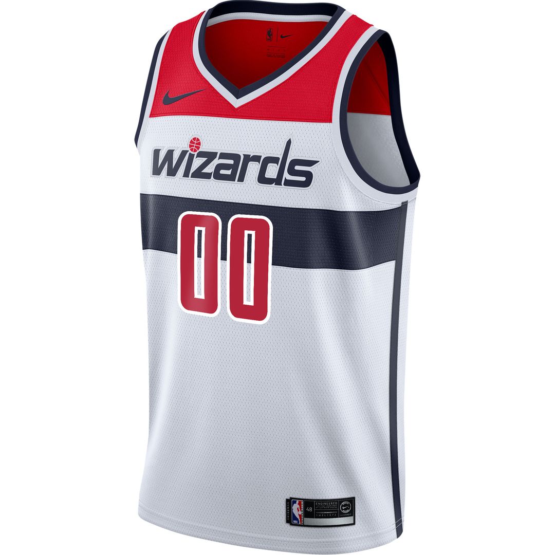 Washington Wizards Nike 2020/21 Swingman Custom Jersey - Association Edition - White Official NBA Team Apparel Basketball Fan Gear
