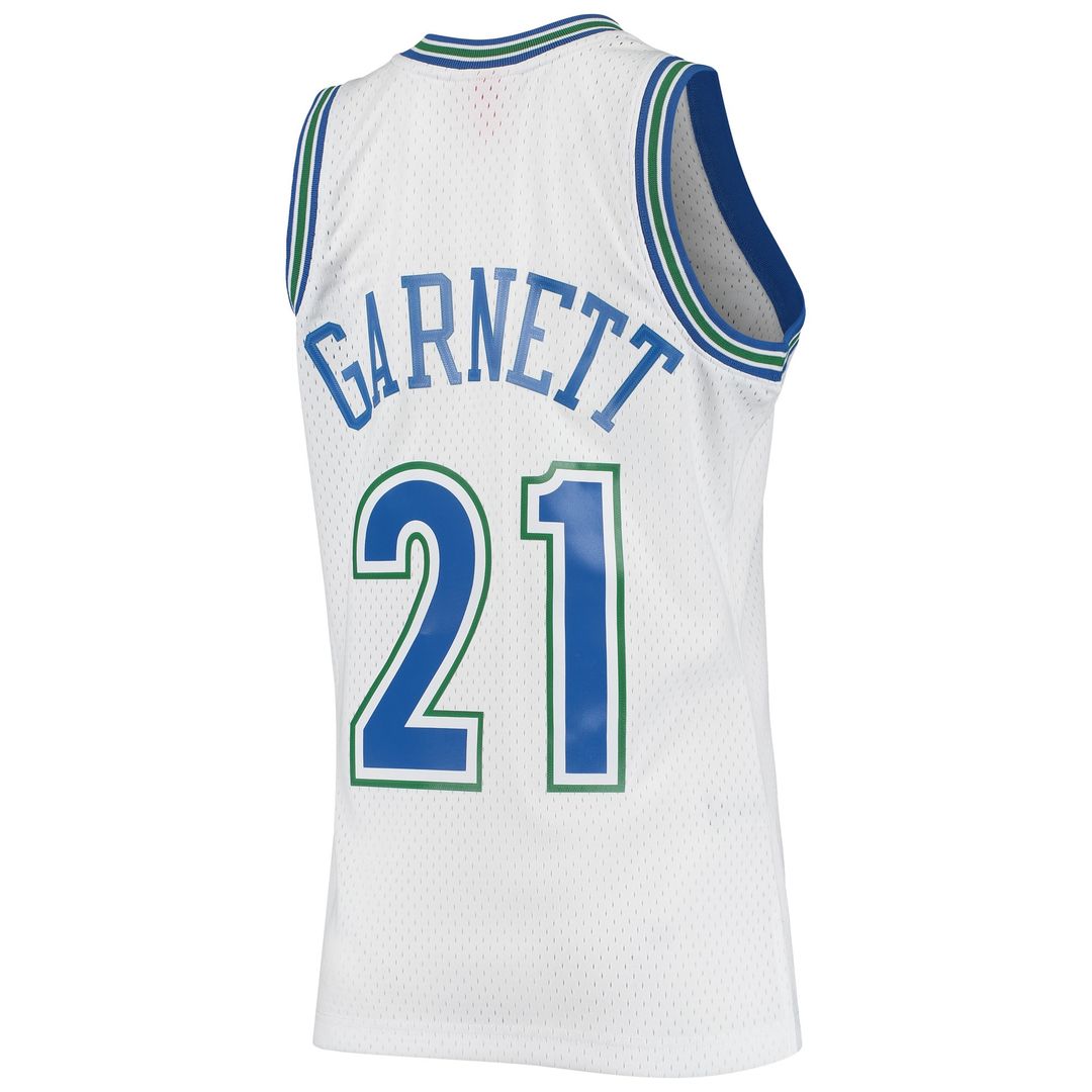 Kevin Garnett Minnesota Timberwolves Mitchell & Ness 1995/96 Hardwood Classics Swingman Jersey - White Official NBA Team Apparel Basketball Fan Gear