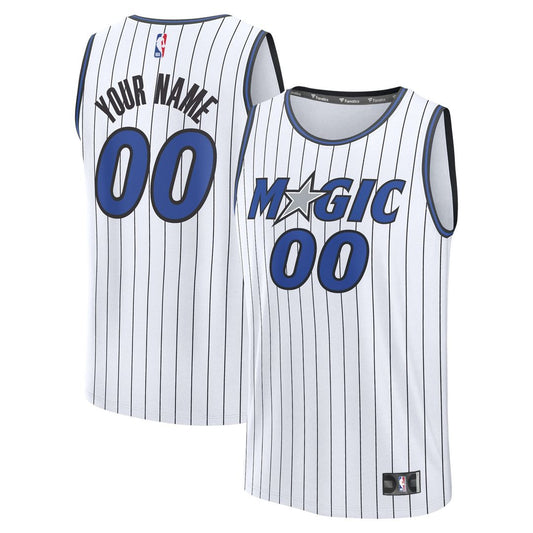 Orlando Magic Fanatics Youth Fast Break Replica Custom Jersey - Association Edition - White Official NBA Team Apparel Basketball Fan Gear