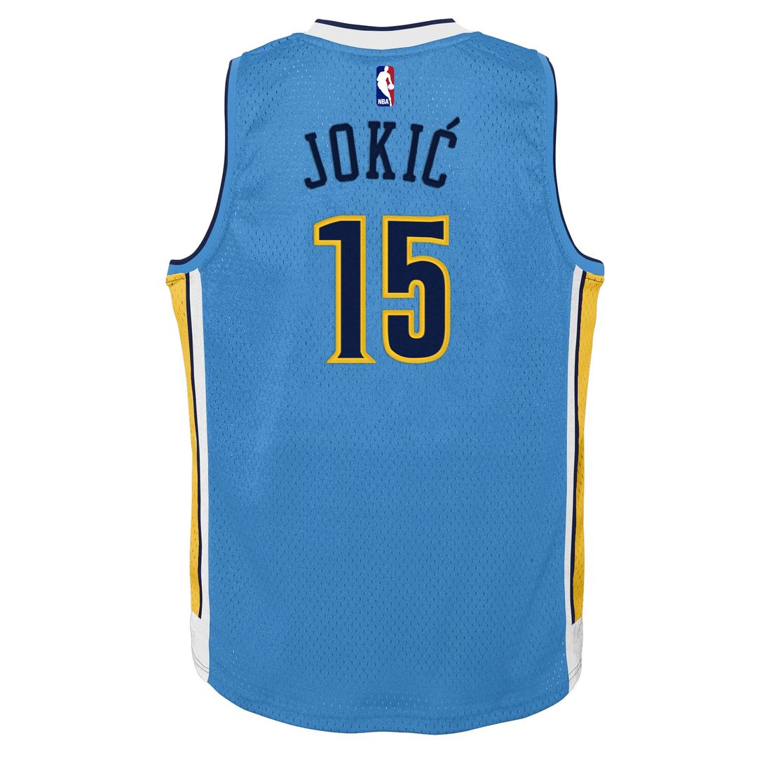 Nikola Jokic Denver Nuggets Mitchell & Ness Youth 2016/17 Hardwood Classics Swingman Jersey - Light Blue Official NBA Team Apparel Basketball Fan Gear