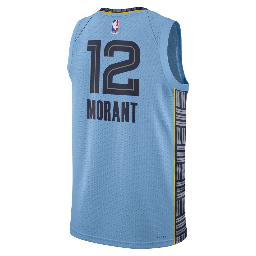 Ja Morant Memphis Grizzlies Jordan Brand Unisex Swingman Jersey - Statement Edition - Light Blue Official NBA Team Apparel Basketball Fan Gear