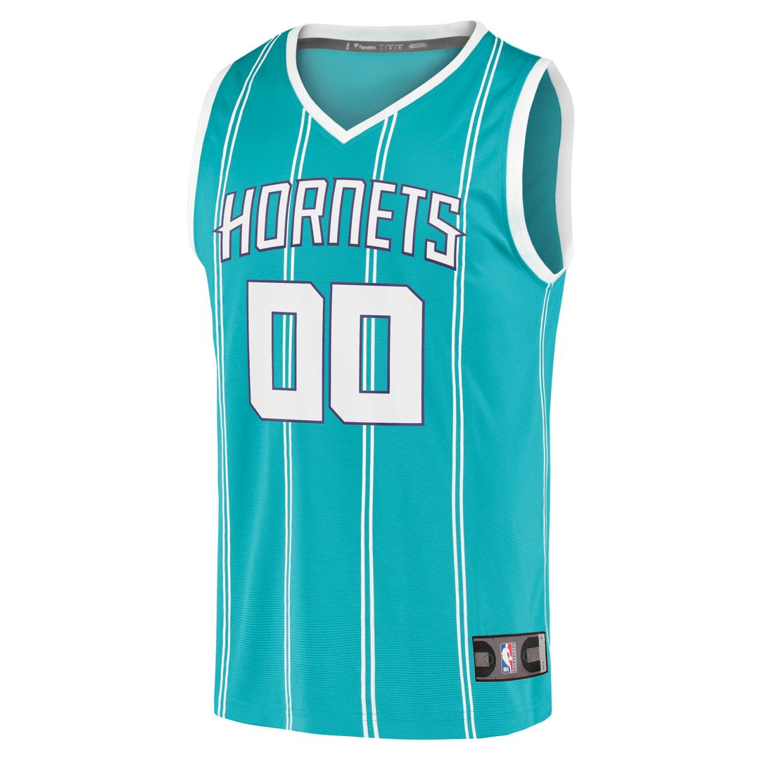 Charlotte Hornets Fanatics Fast Break Replica Custom Jersey - Icon Edition - Teal Official NBA Team Apparel Basketball Fan Gear