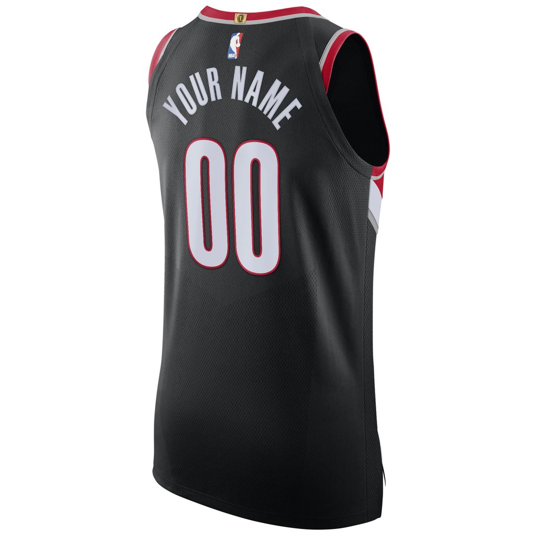 Portland Trail Blazers Nike 2020/21 Authentic Custom Jersey Black - Icon Edition Official NBA Team Apparel Basketball Fan Gear