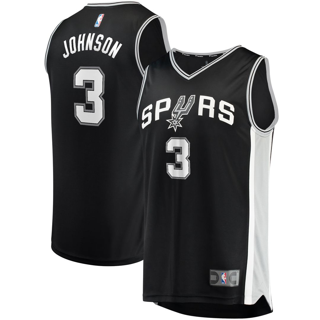 Keldon Johnson San Antonio Spurs Fanatics Fast Break Replica Jersey Black - Icon Edition Official NBA Team Apparel Basketball Fan Gear
