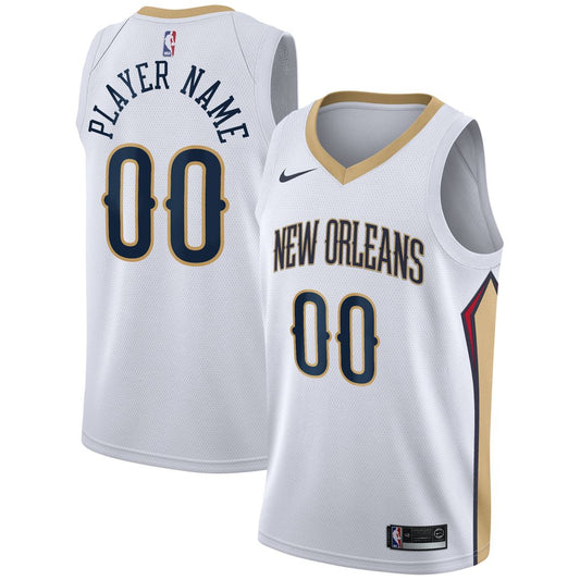New Orleans Pelicans Nike 2020/21 Swingman Custom Jersey - Association Edition - White Official NBA Team Apparel Basketball Fan Gear