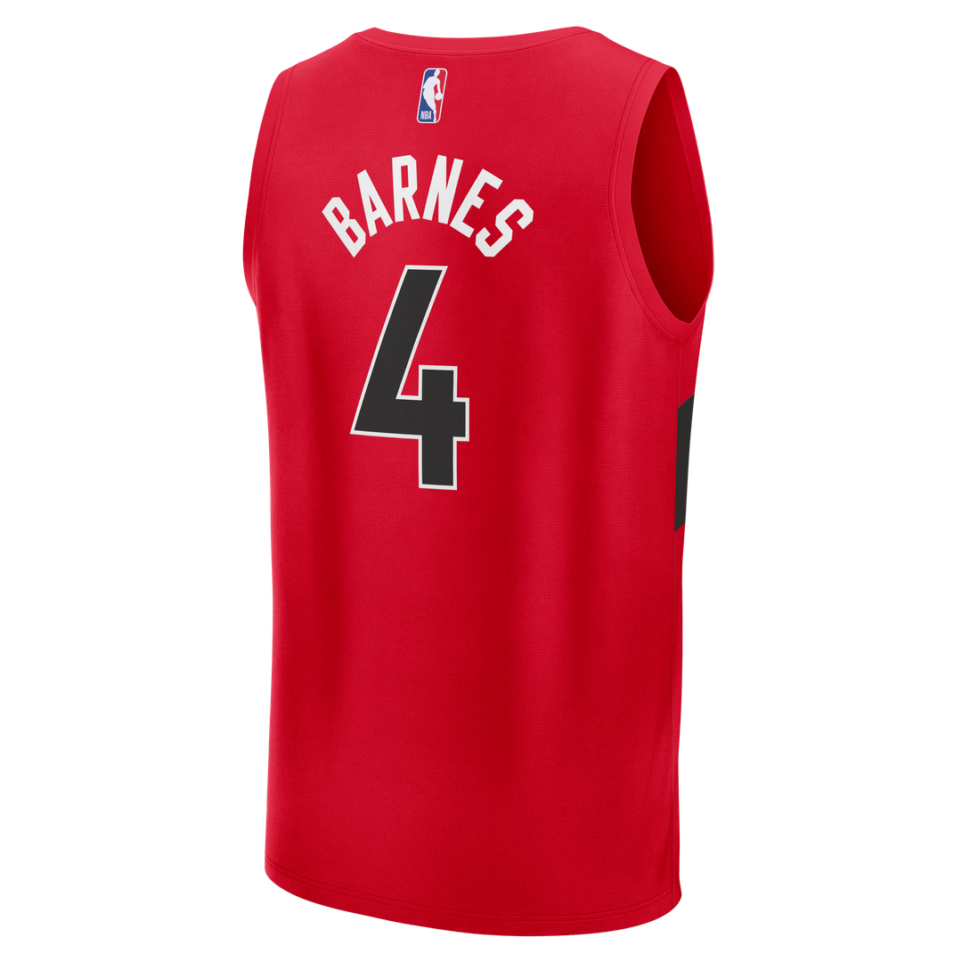 Scottie Barnes Toronto Raptors Fanatics Fast Break Replica Jersey - Icon Edition - Red Official NBA Team Apparel Basketball Fan Gear