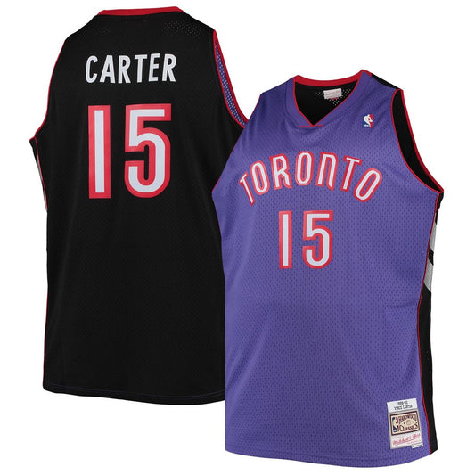 Vince Carter Toronto Raptors Mitchell & Ness Big & Tall 1999/00 Hardwood Classics Swingman Jersey - Purple Official NBA Team Apparel Basketball Fan Ge