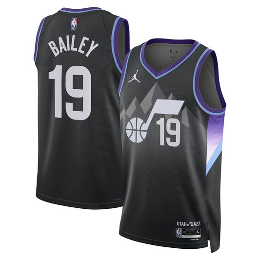 Ace Bailey Utah Jazz Jordan Brand Unisex Swingman Player Jersey - Statement Edition - Black Official NBA Team Apparel Basketball Fan Gear