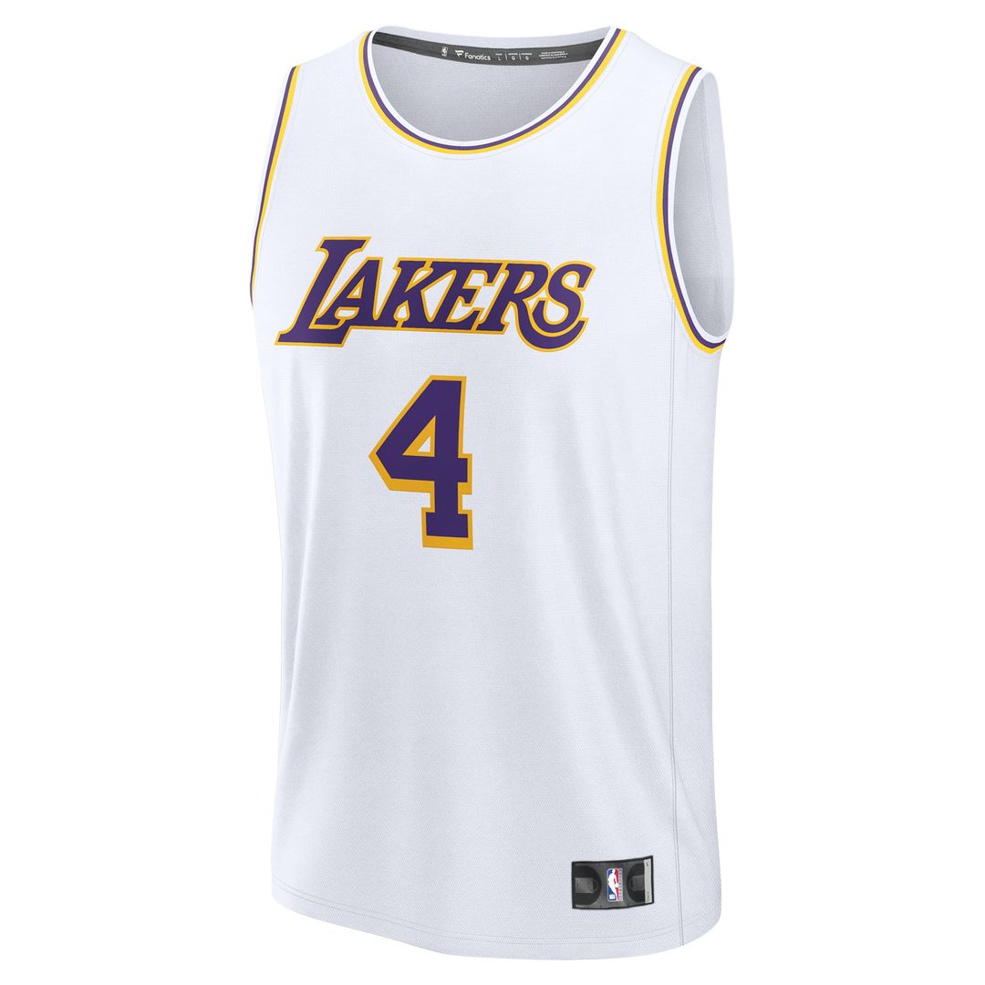 Dalton Knecht Los Angeles Lakers Fanatics Fast Break Replica Player Jersey - Association Edition - White Official NBA Team Apparel Basketball Fan Gear