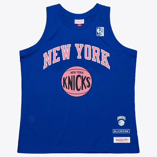 New York Knicks Mitchell & Ness x BLACKPINK Hardwood Classics Swingman Jersey - Blue - Limited Edition Official NBA Team Apparel Basketball Fan Gear