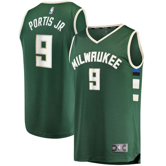 Bobby Portis Milwaukee Bucks Fanatics Fast Break Replica Jersey - Icon Edition - Green Official NBA Team Apparel Basketball Fan Gear