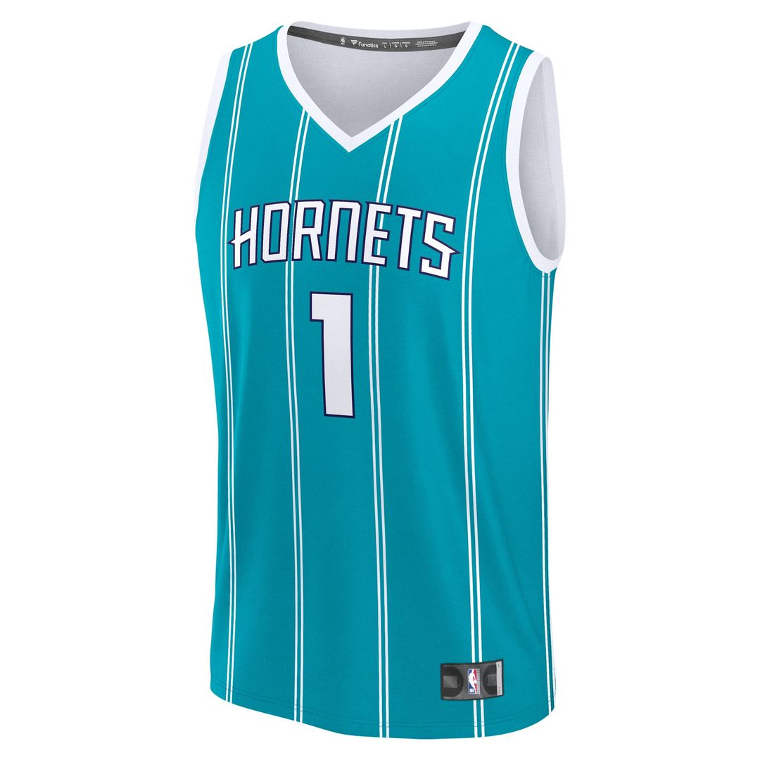 LaMelo Ball Charlotte Hornets Fanatics Fast Break Replica Player Jersey - Icon Edition - Teal Official NBA Team Apparel Basketball Fan Gear