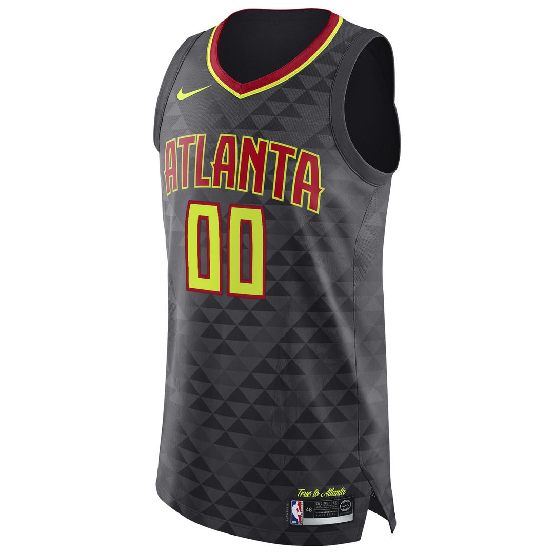 Atlanta Hawks Nike Authentic Custom Jersey Black - Icon Edition Official NBA Team Apparel Basketball Fan Gear
