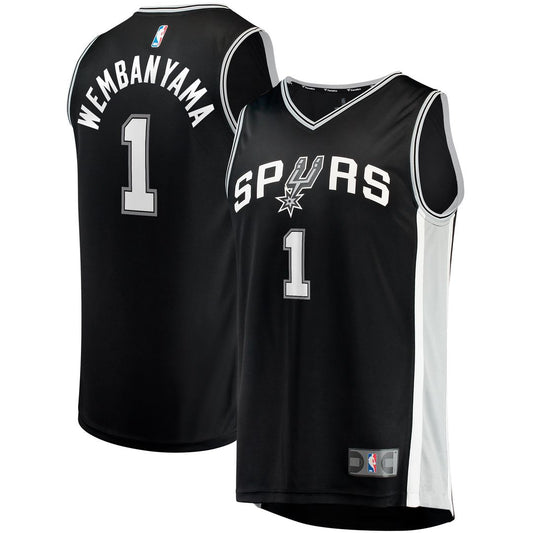 Victor Wembanyama San Antonio Spurs Fanatics Fast Break Replica Jersey - Icon Edition - Black Official NBA Team Apparel Basketball Fan Gear