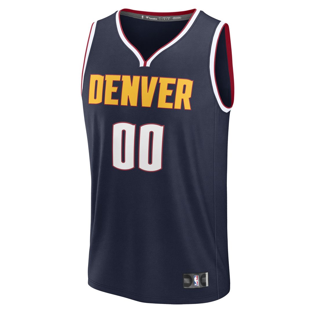Denver Nuggets Fanatics Fast Break Custom Jersey - Statement Edition - Blue Official NBA Team Apparel Basketball Fan Gear