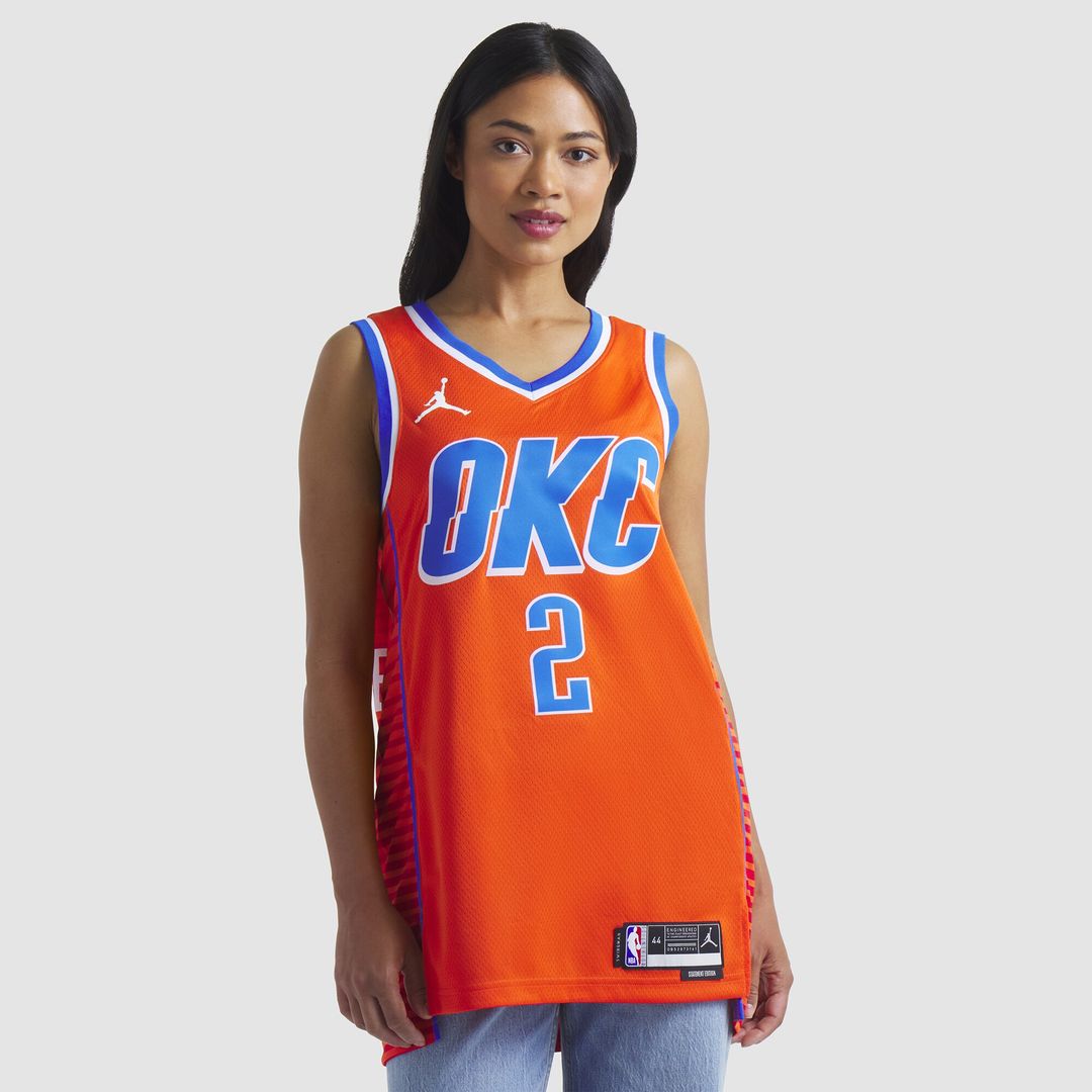 Shai Gilgeous-Alexander Oklahoma City Thunder Jordan Brand Unisex Swingman Jersey - Statement Edition - Orange Official NBA Team Apparel Basketball Fa