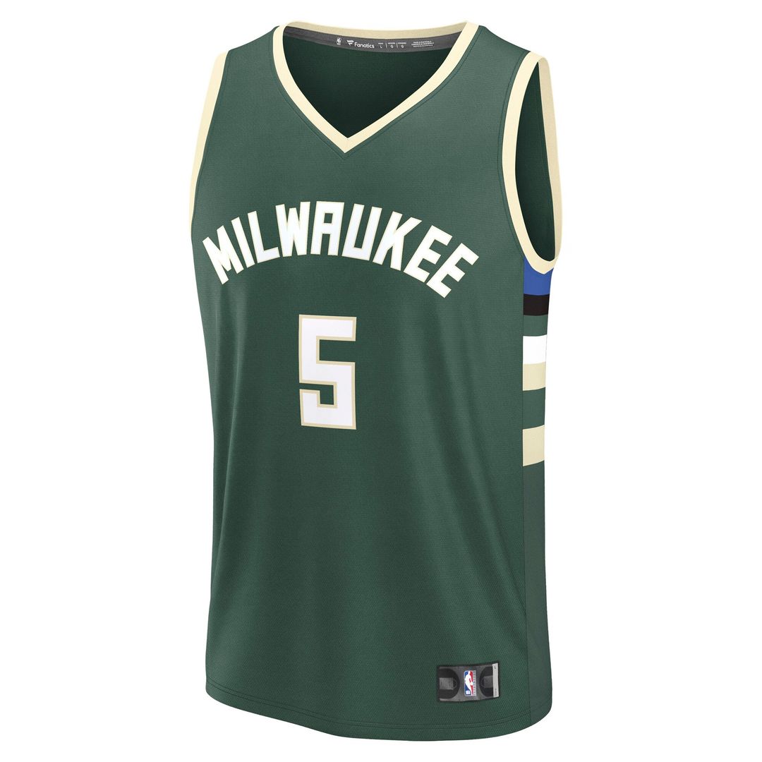 Gary Trent Jr. Milwaukee Bucks Fanatics Fast Break Replica Player Jersey - Icon Edition - Hunter Green Official NBA Team Apparel Basketball Fan Gear