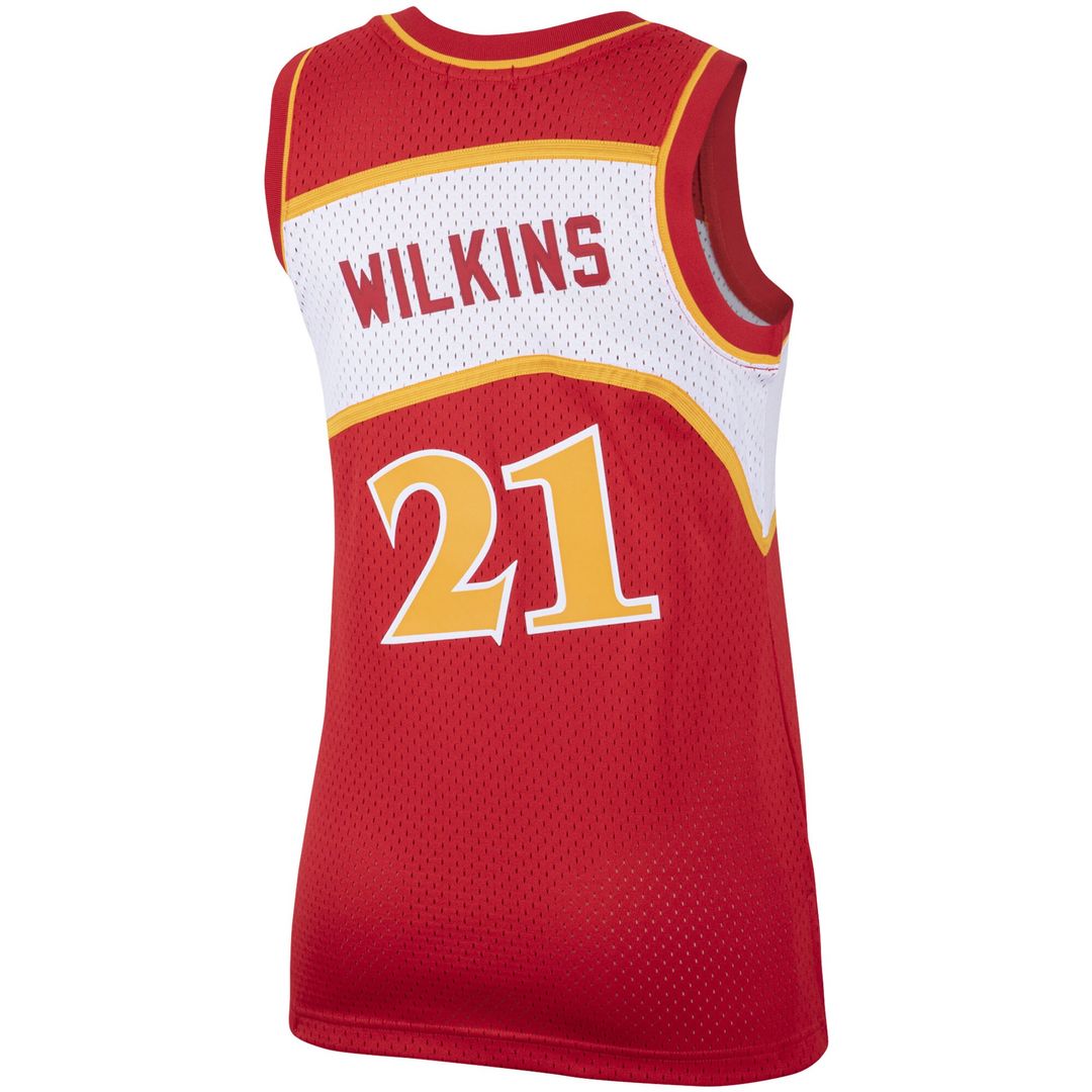 Dominique Wilkins Atlanta Hawks Mitchell & Ness Women's Hardwood Classics Swingman Jersey - Red Official NBA Team Apparel Basketball Fan Gear