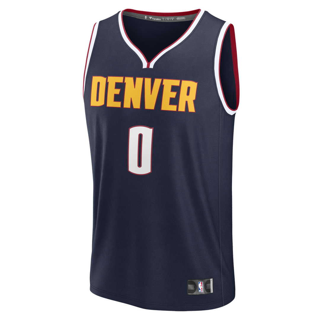 Christian Braun Denver Nuggets Fanatics Fast Break Replica Jersey - Icon Edition - Navy Official NBA Team Apparel Basketball Fan Gear