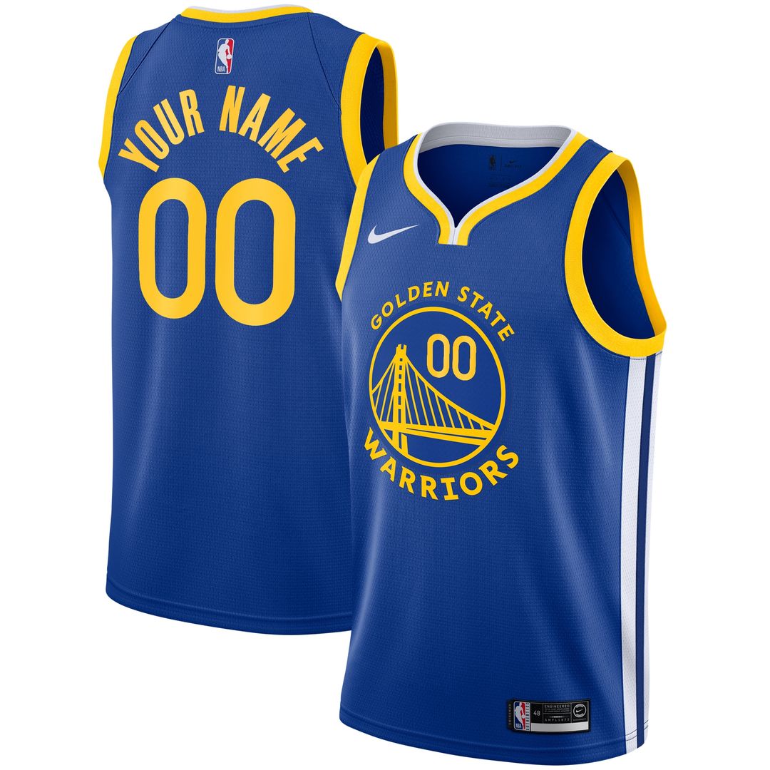 Golden State Warriors Nike Unisex 2019/20 Custom Swingman Jersey - Royal - Icon Edition Official NBA Team Apparel Basketball Fan Gear