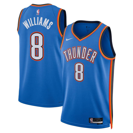 Jalen Williams Oklahoma City Thunder Nike Unisex Swingman Jersey - Icon Edition - Blue Official NBA Team Apparel Basketball Fan Gear