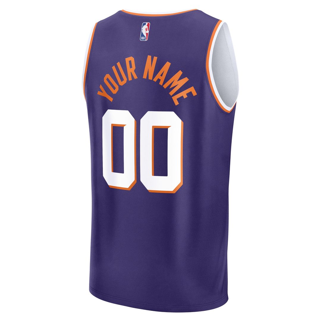 Phoenix Suns Fanatics Youth Fast Break Custom Replica Jersey - Purple - Icon Edition Official NBA Team Apparel Basketball Fan Gear