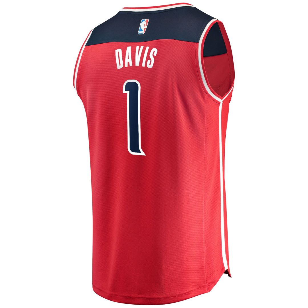 Johnny Davis Washington Wizards Fanatics Youth Fast Break Replica Jersey - Icon Edition - Red Official NBA Team Apparel Basketball Fan Gear