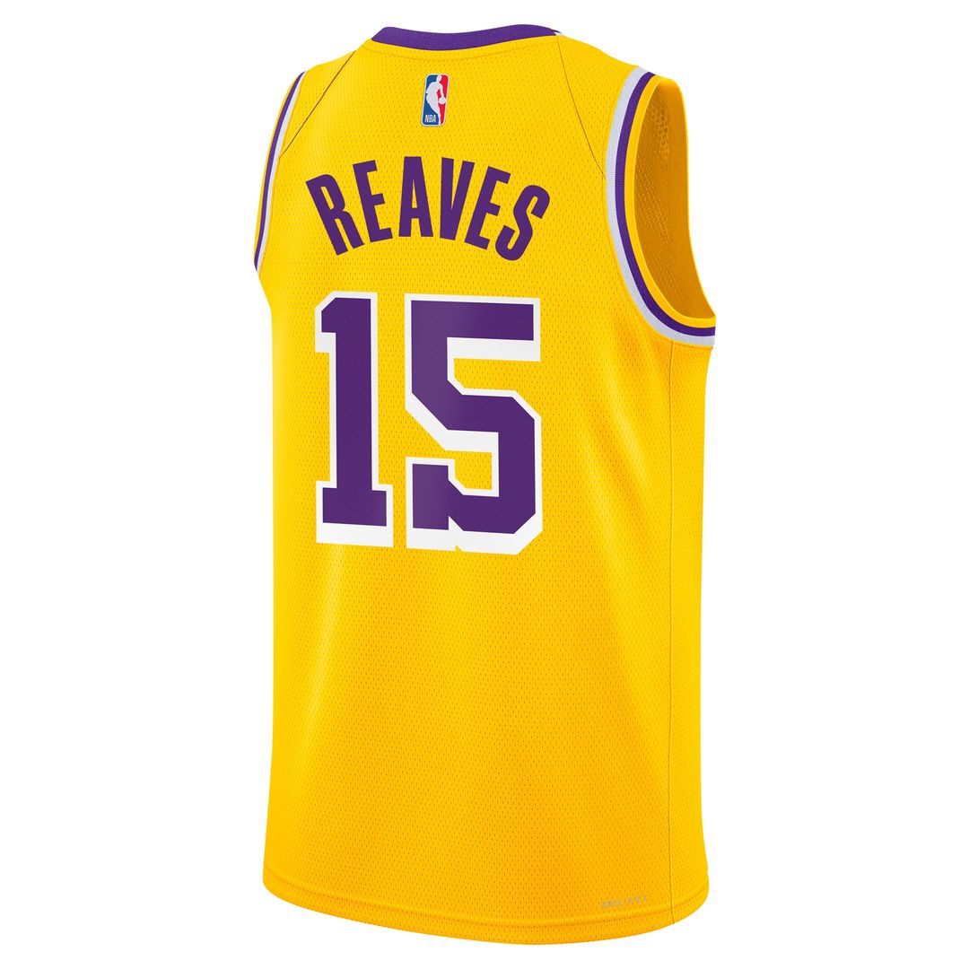 Austin Reaves Los Angeles Lakers Nike Youth Swingman Jersey - Icon Edition - Gold Official NBA Team Apparel Basketball Fan Gear