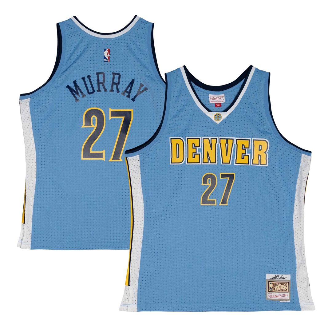 Jamal Murray Denver Nuggets Mitchell & Ness 2016/17 Throwback Swingman Jersey - Powder Blue Official NBA Team Apparel Basketball Fan Gear