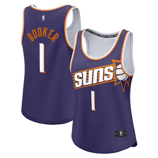 Devin Booker Phoenix Suns Fanatics Women's Fast Break Player Jersey - Icon Edition - Purple Official NBA Team Apparel Basketball Fan Gear