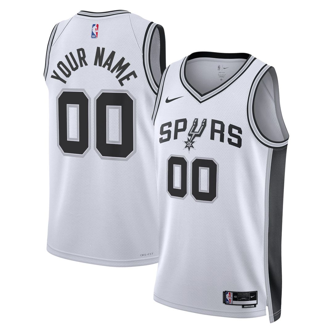 San Antonio Spurs Nike Unisex Swingman Custom Jersey White - Association Edition Official NBA Team Apparel Basketball Fan Gear
