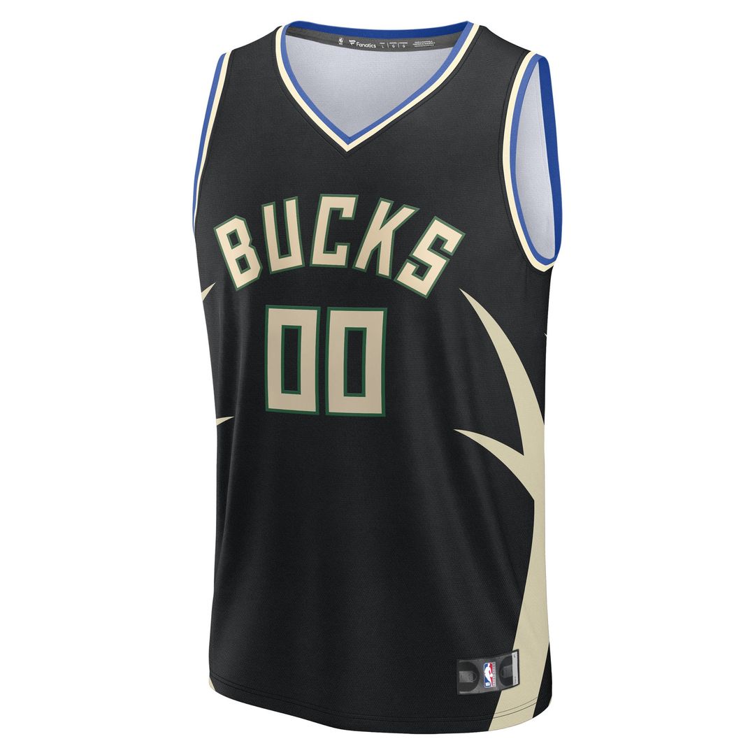 Milwaukee Bucks Fanatics Youth Fast Break Custom Replica Jersey - White - Association Edition Official NBA Team Apparel Basketball Fan Gear