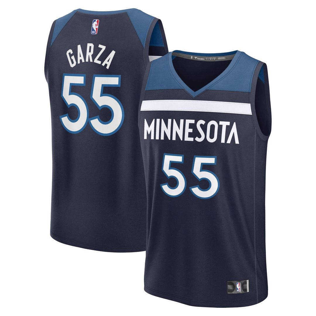 Luka Garza Minnesota Timberwolves Fanatics Fast Break Replica Player Jersey - Icon Edition - Navy Official NBA Team Apparel Basketball Fan Gear